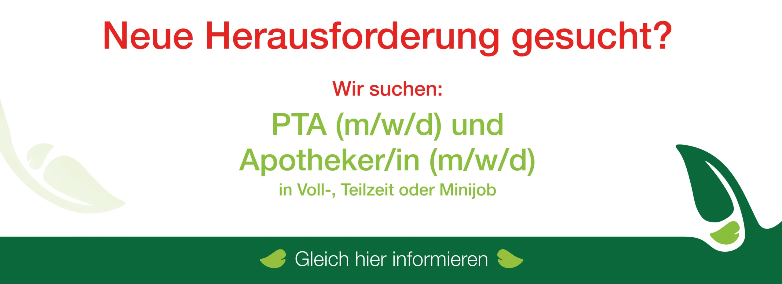 Stellenangebot Banner